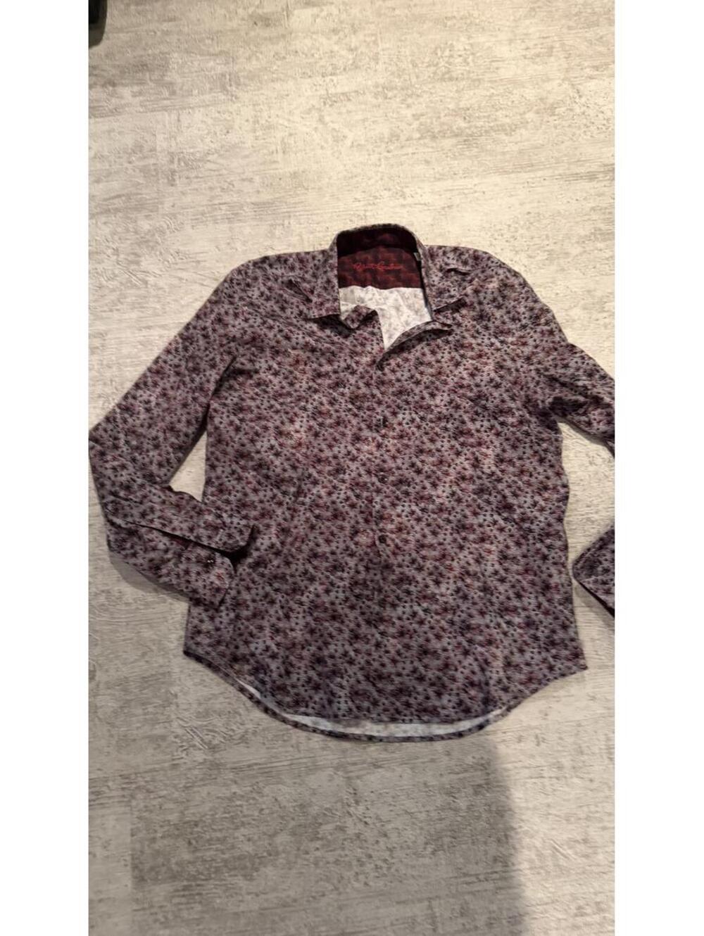 NWOT Robert Graham Men’s Burgundy Printed Button Down size large